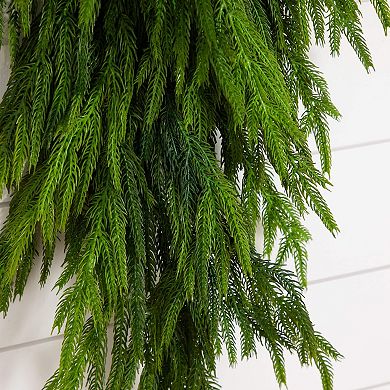 nearly natural 3-ft. Artificial Real Touch Norfolk Island Pine Teardrop