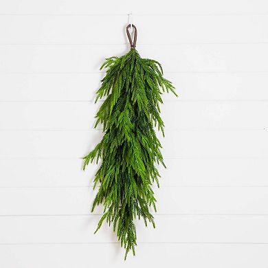 nearly natural 3-ft. Artificial Real Touch Norfolk Island Pine Teardrop
