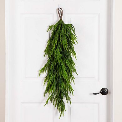 nearly natural 3-ft. Artificial Real Touch Norfolk Island Pine Teardrop