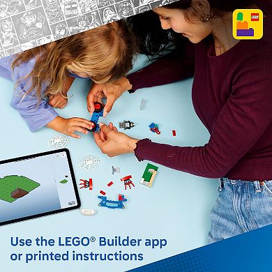 LEGO Marvel Spidey & His Amazing Friends Spidey on Motorcycle vs. Rhino Building Toy