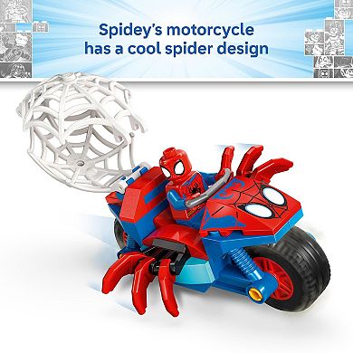 LEGO Marvel Spidey & His Amazing Friends Spidey on Motorcycle vs. Rhino Building Toy