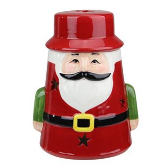 Northlight Ceramic Santa Christmas Gnome Tealight Candle Holder - 7.25 Inches