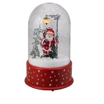 Northlight Lighted Santa with Street Light Snow Globe Table Decor 11.75 Inches