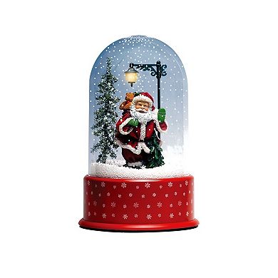Northlight Lighted Santa with Street Light Snow Globe Table Decor 11.75 Inches