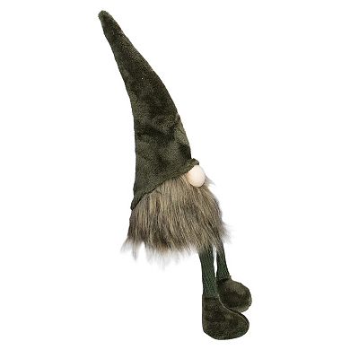 Northlight Sitting Christmas Gnome with Knitted Dangling Legs - 20-Inch Decor