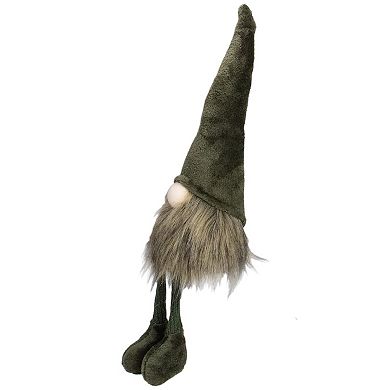 Northlight Sitting Christmas Gnome with Knitted Dangling Legs - 20-Inch Decor