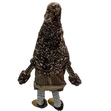 Northlight Sitting Christmas Gnome with Striped Dangling Legs - 34 Inches Floor Decor