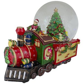 Northlight Christmas Train with Tree Musical Snow Globe 7-Inch Table Decor