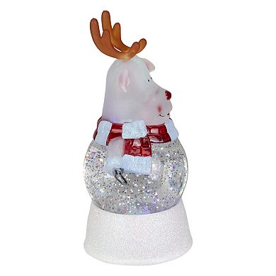 Northlight LED Reindeer Christmas Water Globe Table Decor