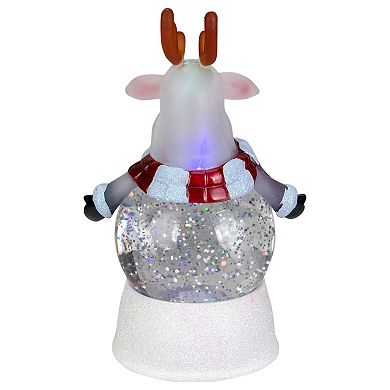 Northlight LED Reindeer Christmas Water Globe Table Decor