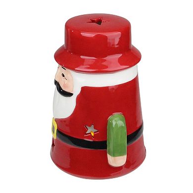 Northlight Ceramic Santa Christmas Gnome Tealight Candle Holder