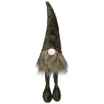 Northlight Sitting Christmas Gnome with Knitted Dangling Legs 20-Inch Decor