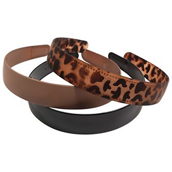 Emberly 3 pk Black & Brown Headbands