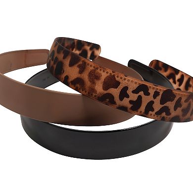 Emberly 3-pk. Black & Brown Headbands