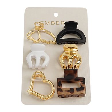 Emberly 6-pk. Metal Shape Hair Clips