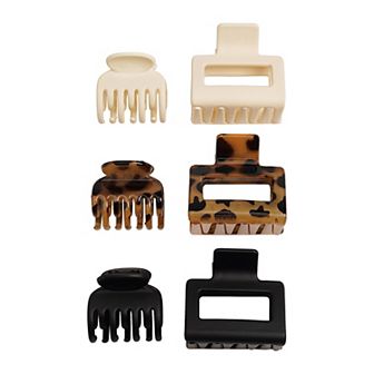 Emberly 6 pk Mini Cutout Hair Clips