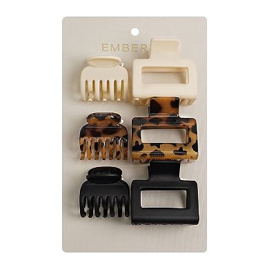 Emberly 6-pk. Mini Cutout Hair Clips