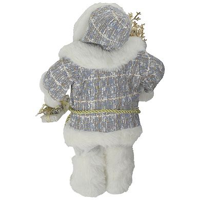 Northlight 12 Inch Winter Frost Santa Claus Standing Figure Table Decor