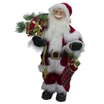 Northlight 2-ft. Standing Santa Figure with Presents Floor Decor