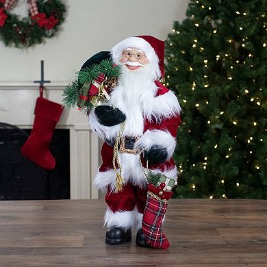 Northlight 2-ft. Standing Santa Figure with Presents Floor Decor