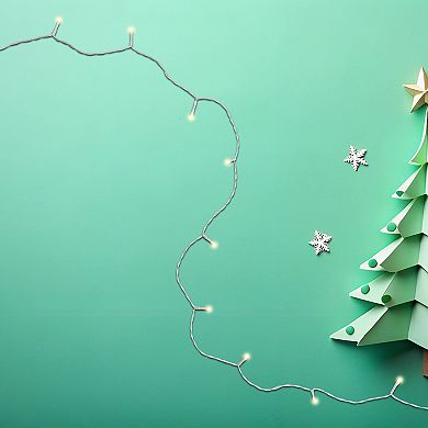 Northlight 20-ct 9.5-ft. White Wire Battery Operated LED Christmas Lights