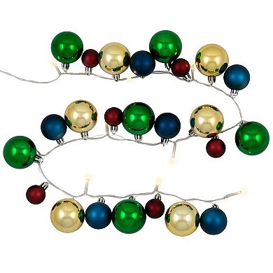 Northlight 3-ft. 10-Count Ornament String Lights Christmas Garland
