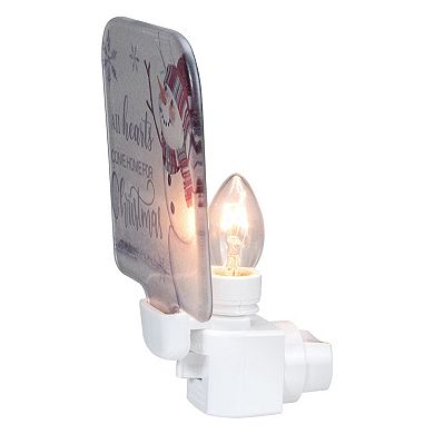 Northlight 4-in. All Hearts Come Home for Christmas Glass Night Light