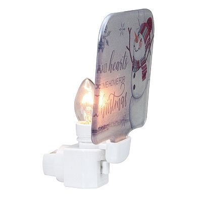 Northlight 4-in. All Hearts Come Home for Christmas Glass Night Light