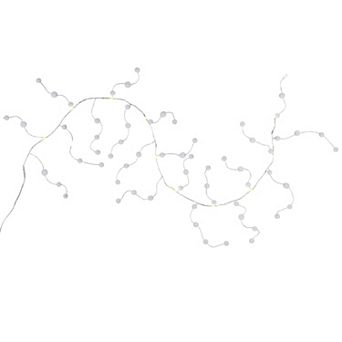 Northlight LED Lighted Pom Pom Christmas Garland Lights - 4.25' Clear Wire - 10 ct