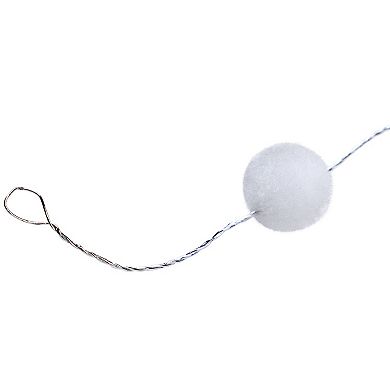 Northlight LED Lighted Pom Pom Christmas Garland Lights - 4.25' Clear Wire - 10ct