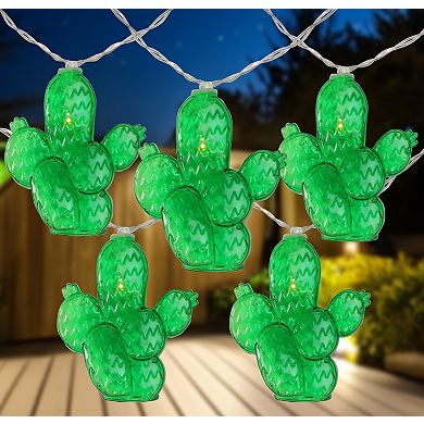 Northlight LED Prickly Pear Cactus Indoor Outdoor String Light Set - 10-pk.