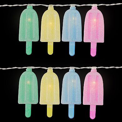 Northlight LED Pastel Ice Pop Indoor Outdoor Patio String Light Set - 10-pk. Clear Wire
