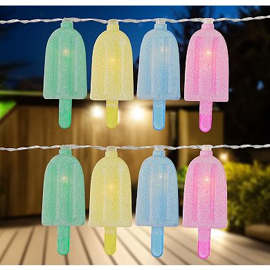 Northlight LED Pastel Ice Pop Indoor Outdoor Patio String Light Set - 10-pk. Clear Wire