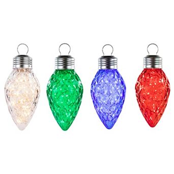 Northlight 4 pc LED C9 Style Faceted Twinkle Christmas Lights