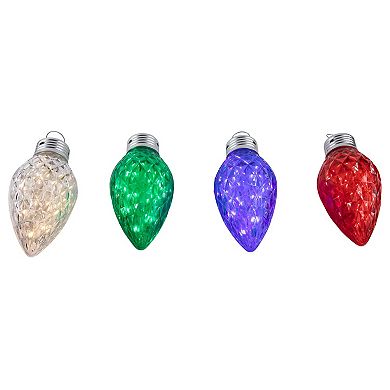 Northlight 4-pc. LED C9 Style Faceted Twinkle Christmas Lights