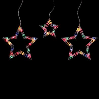 Northlight Star Shaped Icicle Christmas Lights - 7' White Wire - 6-pk.