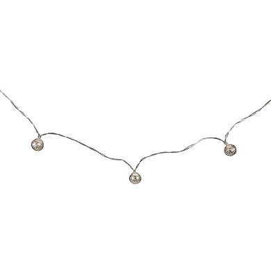 Northlight 3-ft. 10-Count Battery-Operated Metal Ball Christmas Lights