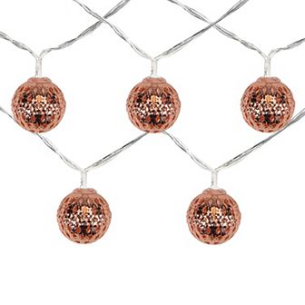 Northlight 6.25-ft. 10-Count Warm White LED Metal Ball Christmas Lights
