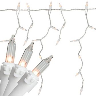 Northlight 300 ct Clear Mini Icicle Christmas Lights - White Wire