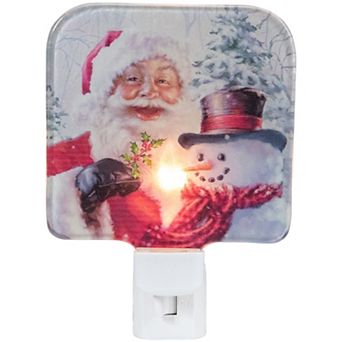 Northlight Santa & Snowman Christmas Night Light