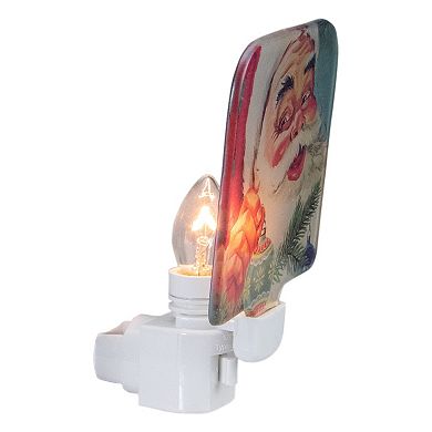 Northlight Santa Glass Christmas Night Light