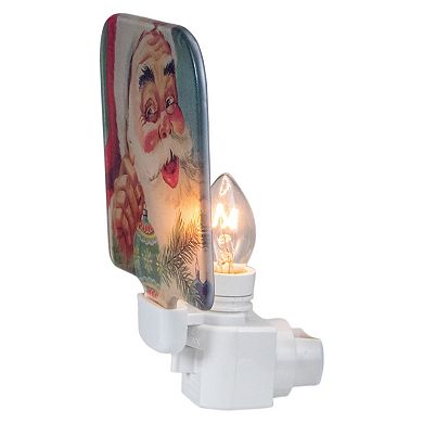 Northlight Santa Glass Christmas Night Light