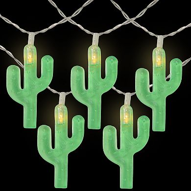 Northlight LED Cactus Indoor / Outdoor Patio String Light Set - 10-pk.