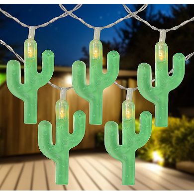 Northlight LED Cactus Indoor / Outdoor Patio String Light Set - 10-pk.