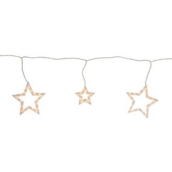Northlight Star Shaped Icicle Christmas Lights 9-ft. White Wire