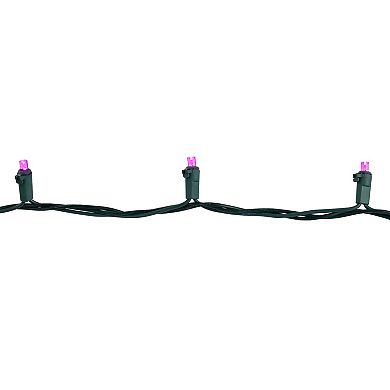 Northlight 50-Count Pink LED Wide Angle Christmas Lights 16.25-ft. Green Wire