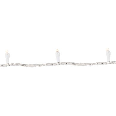 Northlight 50-Count LED Wide Angle Christmas Lights 16.25-ft. White Wire