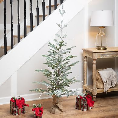 Northlight 10-Count Warm White LED Pom Pom Garland Christmas Lights 4.25-ft. Clear Wire