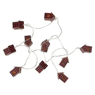 Northlight 10-Count LED Plaid House Christmas Lights on 4.75-ft. Clear Wire