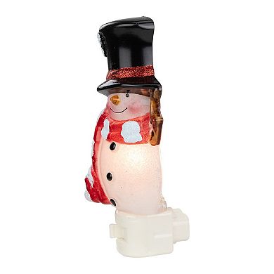 Northlight Snowman Night Light with Black Top Hat Night Light